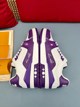 Load image into Gallery viewer, LV Trainers #54 Monogram Denim Purple
