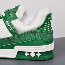 Load image into Gallery viewer, LV Trainers Monogram Denim Green