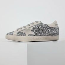 Load image into Gallery viewer, Golden Goose Ball-Star Suede Star Grey Heel Tab Glitter Base