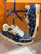 Load image into Gallery viewer, LV Trainers #54 Navy Monogram