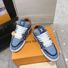 Load image into Gallery viewer, LV Trainers #54 Monogram Blue Khaki