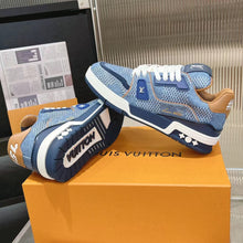 Load image into Gallery viewer, LV Trainers #54 Monogram Blue Khaki