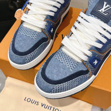 Load image into Gallery viewer, LV Trainers #54 Monogram Blue Khaki