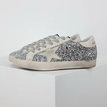 Load image into Gallery viewer, Golden Goose Ball-Star Suede Star Grey Heel Tab Glitter Base