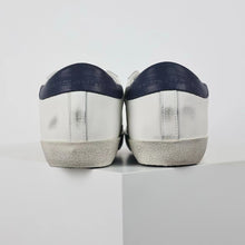 Load image into Gallery viewer, Golden Goose Super-Star Glitter Gold Star Blue Heel Tab