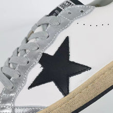 Load image into Gallery viewer, Golden Goose Ball-Star Leather Star Black Heel Tab Silver