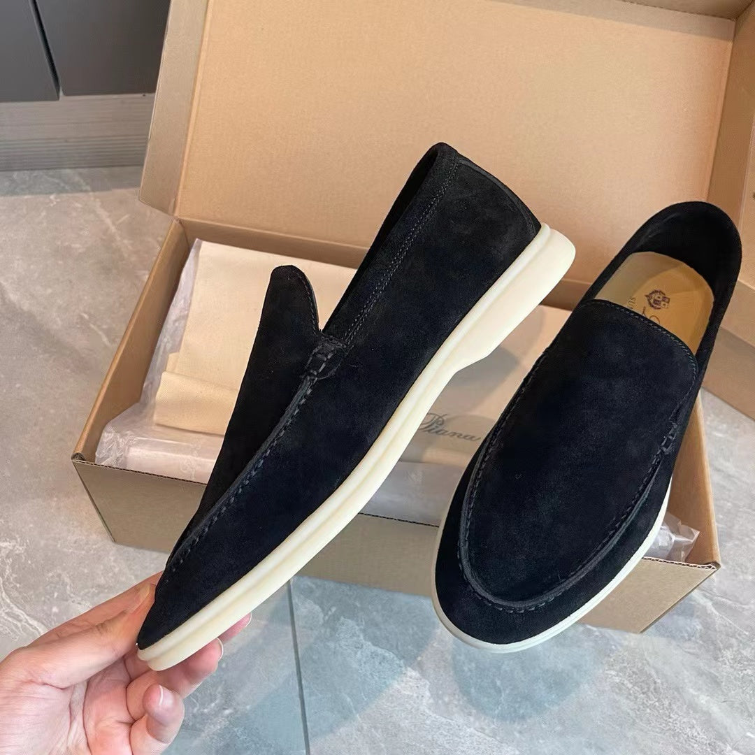 Loro Piana - Summer Walk Caviar Suede Loafer | Mitchell Stores