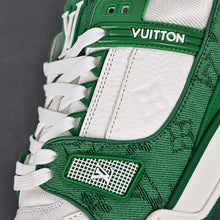 Load image into Gallery viewer, LV Trainers Monogram Denim Green
