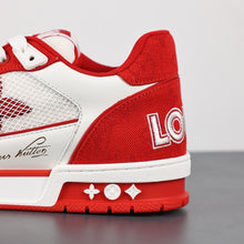 Load image into Gallery viewer, LV Trainers Velcro Strap Monogram Denim Red
