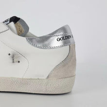 Load image into Gallery viewer, Golden Goose Super-Star Glitter Gold Star Silver Heel Tab