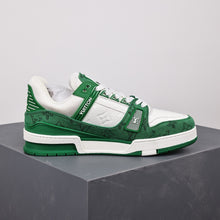 Load image into Gallery viewer, LV Trainers Monogram Denim Green