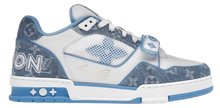 Load image into Gallery viewer, LV Trainers Velcro Strap Monogram Denim Blue