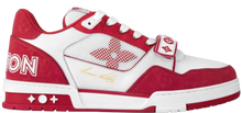 Load image into Gallery viewer, LV Trainers Velcro Strap Monogram Denim Red