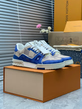 Load image into Gallery viewer, LV Trainers #54 Monogram Blue