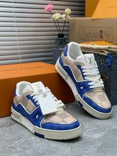 Load image into Gallery viewer, LV Trainers #54 Monogram Blue