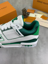 Load image into Gallery viewer, LV Trainers Green | White