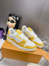 Load image into Gallery viewer, LV Trainers #54 Monogram Denim Yellow
