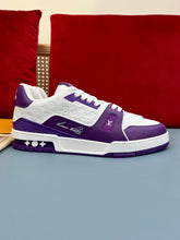 Load image into Gallery viewer, LV Trainers #54 Monogram Denim Purple