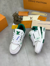 Load image into Gallery viewer, LV Trainers Green | White