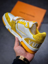 Load image into Gallery viewer, LV Trainers Velcro Strap Monogram Denim Yellow