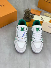 Load image into Gallery viewer, LV Trainers Green | White