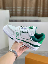 Load image into Gallery viewer, LV Trainers Green | White