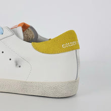 Load image into Gallery viewer, Golden Goose Super-Star Glitter Purple Star Yellow Heel Tab
