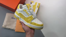 Load and play video in Gallery viewer, LV Trainers #54 Monogram Denim Yellow