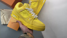 Load and play video in Gallery viewer, LV Trainers Yellow Embossed Monogram
