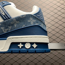 Load image into Gallery viewer, LV Trainers Monogram Denim Blue