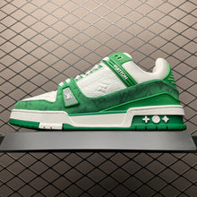 Load image into Gallery viewer, LV Trainers #54 Monogram Denim Green