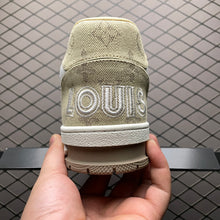 Load image into Gallery viewer, LV Trainers Velcro Strap Monogram Denim Beige