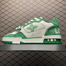 Load image into Gallery viewer, LV Trainers Velcro Strap Monogram Denim Green