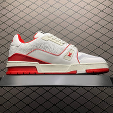 Load image into Gallery viewer, LV Trainers #54 Signature White Red