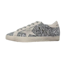 Load image into Gallery viewer, Golden Goose Ball-Star Suede Star Grey Heel Tab Glitter Base
