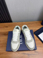 B27 Trianon Gray and Cream Grained Calfskin