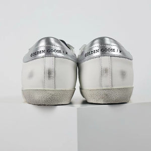 Golden Goose Ball-Star Green Star Silver Heel Tab