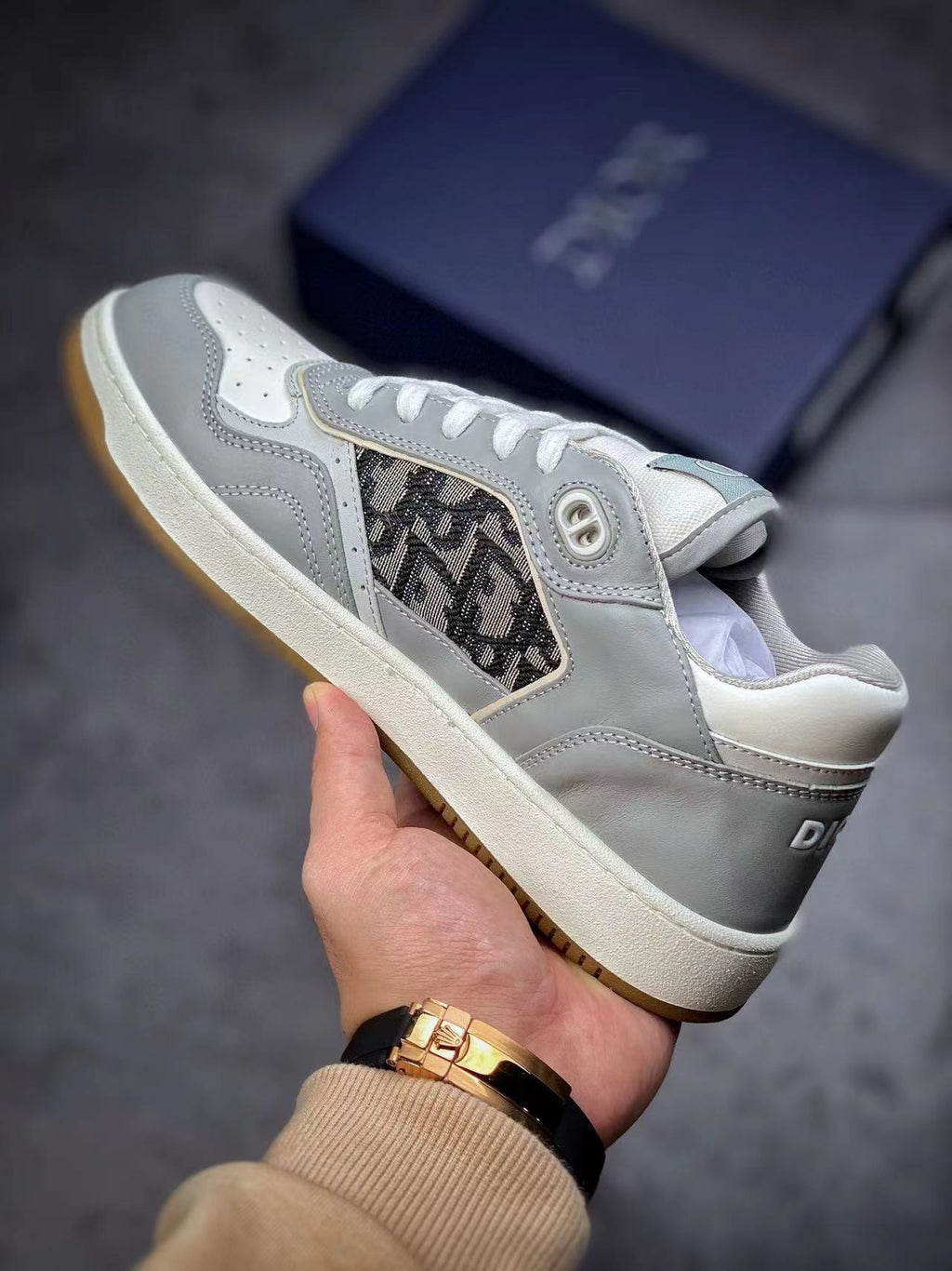 B27 Low-Top Grey Oblique