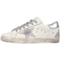 Golden Goose Super-Star Suede Star Silver Heel Tab