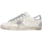 Golden Goose Super-Star Suede Star Silver Heel Tab