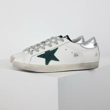 Load image into Gallery viewer, Golden Goose Ball-Star Green Star Silver Heel Tab
