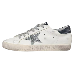 Golden Goose Super-Star Glitter Star Black Heel Tab