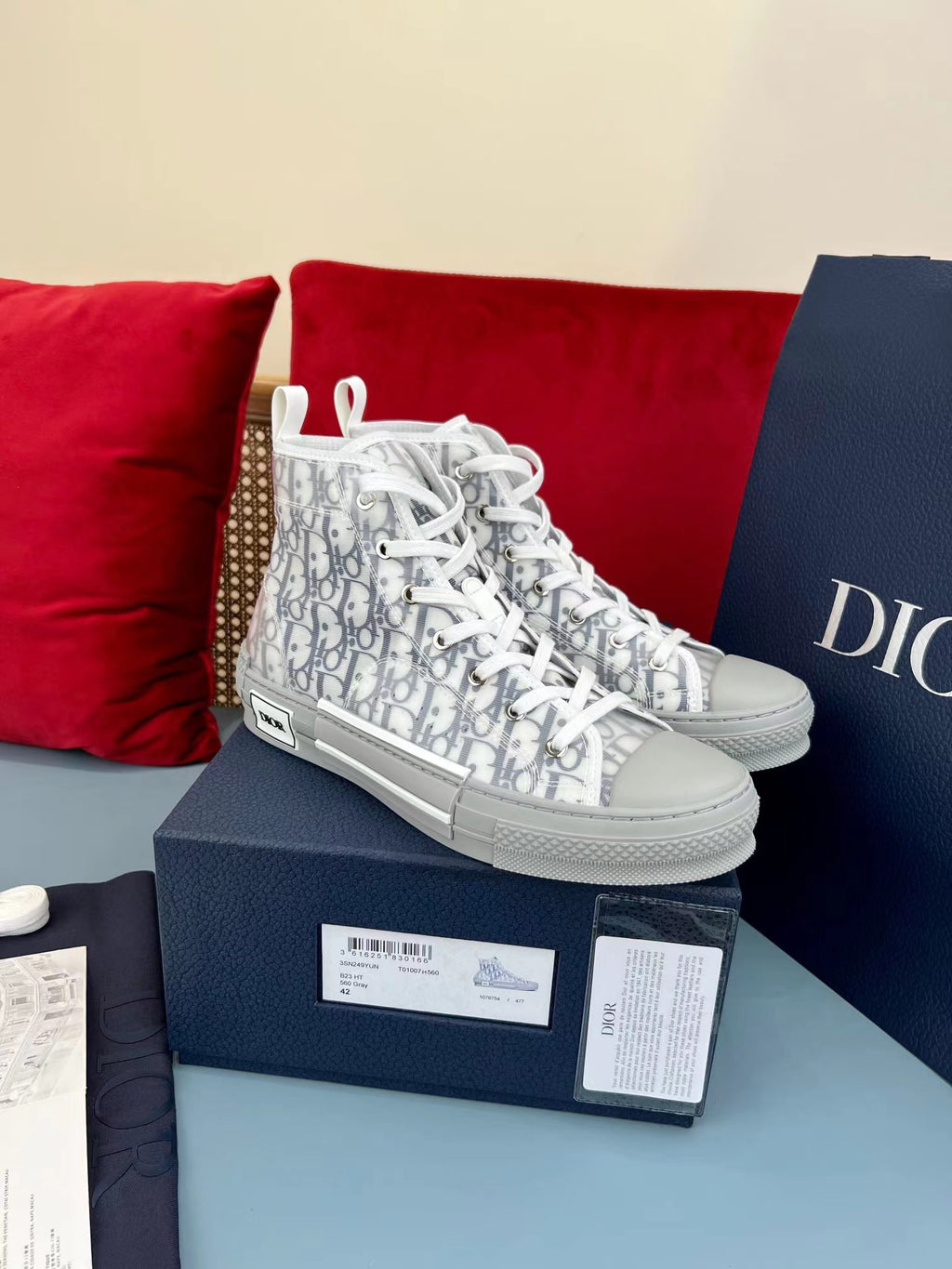 B23 High Logo Oblique Blue Monogram