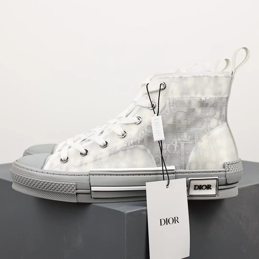 B23 High Top Logo Oblique Grey Monogram