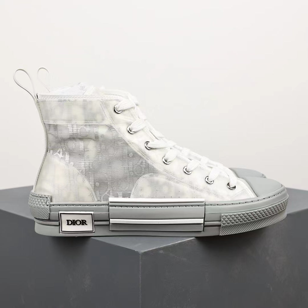 B23 High Top Logo Oblique Grey Monogram