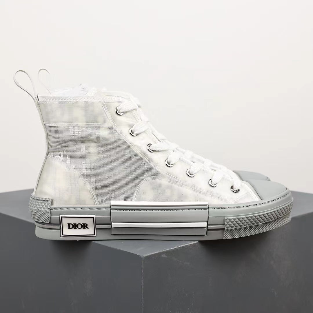 B23 High Top Logo Oblique Grey Monogram