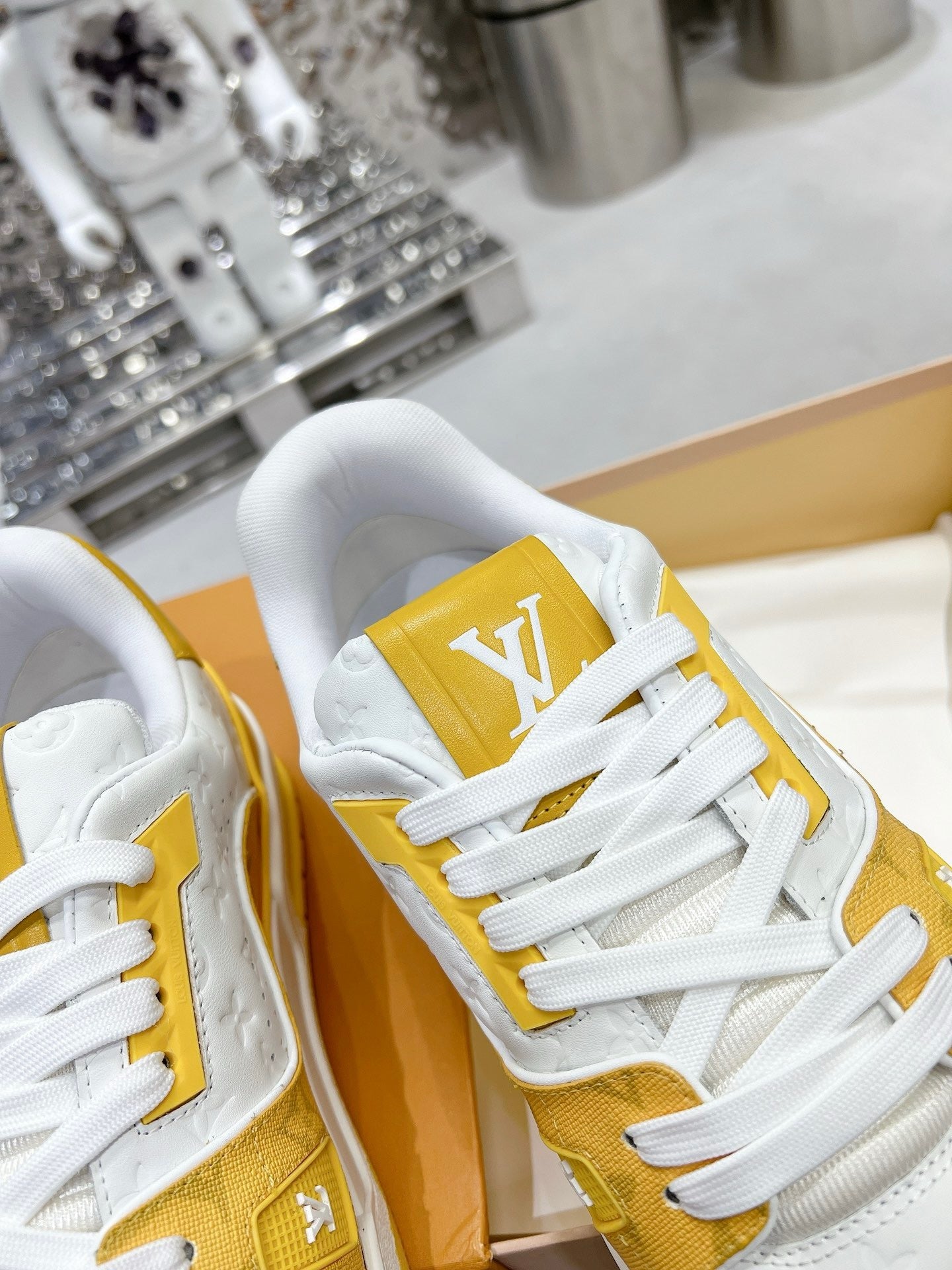 LV Trainers #54 Monogram Denim Yellow