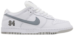 SB Dunk X Supreme White Metallic Silver (2025)