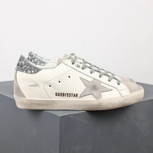 Golden Goose Super-Star Suede Star Glitter Heel Tab