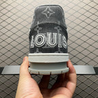 LV Trainers Velcro Denim Grey